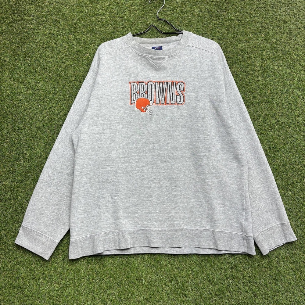 Cleveland Browns Sweatshirt Mens Large Gray Crewneck NFL Football Pro Player